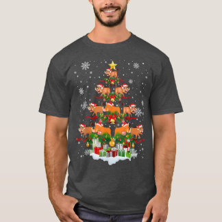 Warthog Santa Xmas Tree Lights Wildlife Ugly Chris T-Shirt