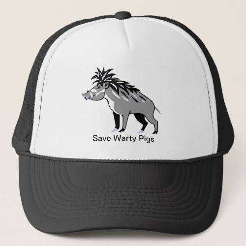 Warthog  _ Save Warty PIGS _ Wildlife Trucker Hat