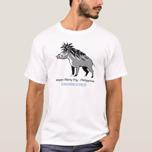 Warthog _Visayan warty PIG _ Endangered animal _ T_Shirt