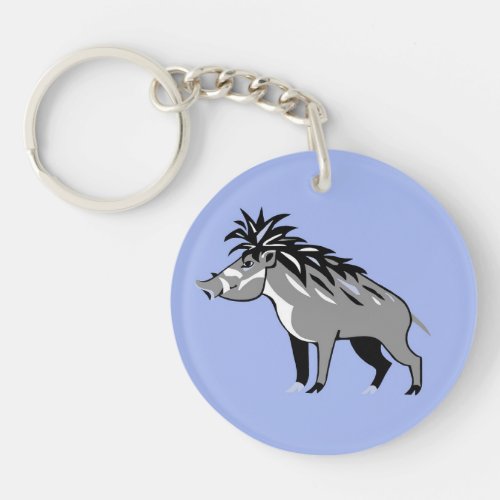 Warthog_ Warty PIG _ Endangered animal _ Nature Keychain