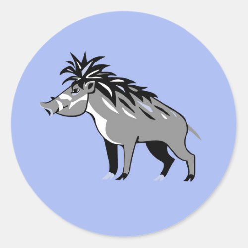 Warthog _ Warty PIG _ Wildlife_ Endangered animal Classic Round Sticker