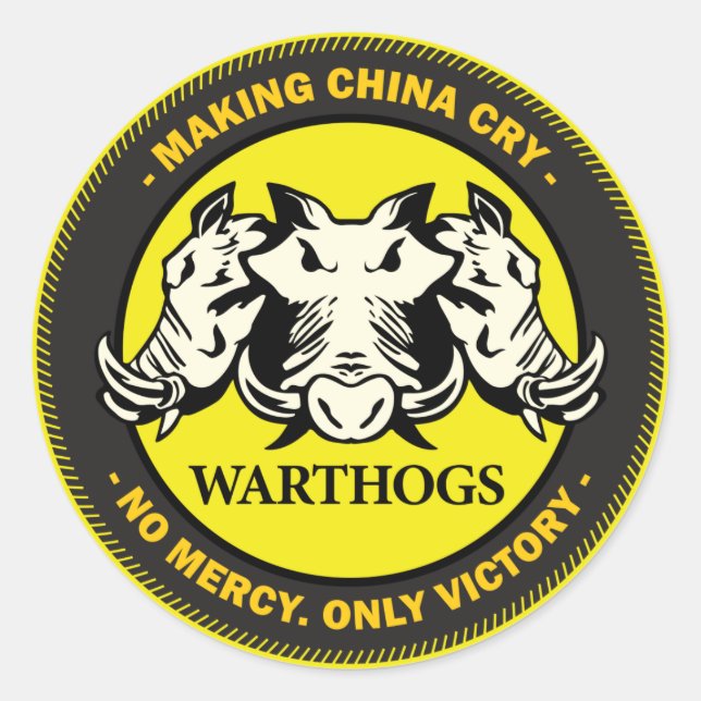 Warthogs Classic Round Sticker (Front)