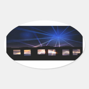 WARTIME GHOSTS WALES UK OVAL STICKER