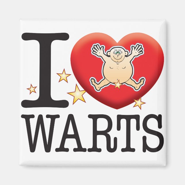 Warts Love Man Magnet (Front)
