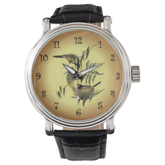 Warty-Faced Honey-Eater ~ Elizabeth Gould 14 ~ Watch (Front)