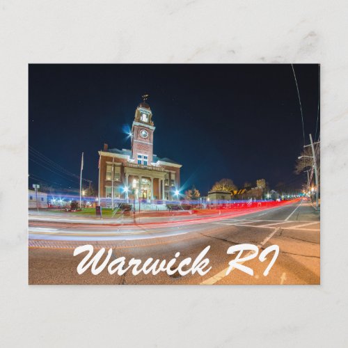 warwick city hall ri postcard
