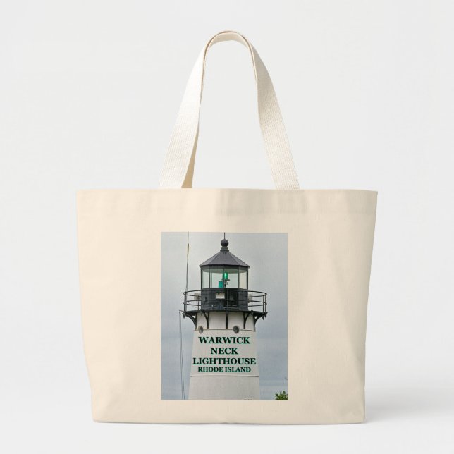 Warwick Neck Lighthouse, Rhode Island Tote Bag (Front)