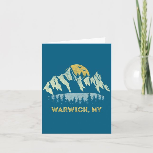 Warwick New York Mountain Sunset Sunrise Ny  Card (Front)