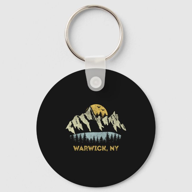 Warwick New York Mountain Sunset Sunrise Ny  Keychain (Front)