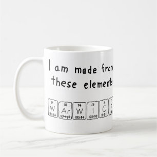Warwick periodic table name mug