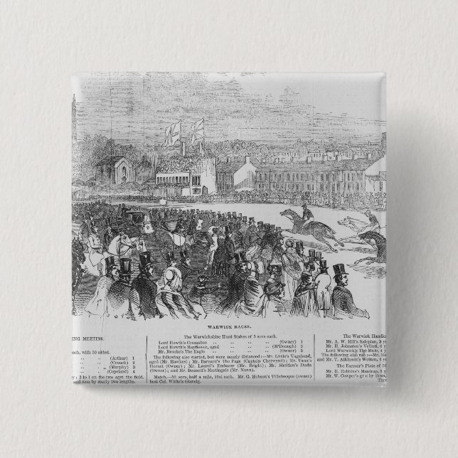 Warwick Races, from 'The Illustrated London Button (Front)