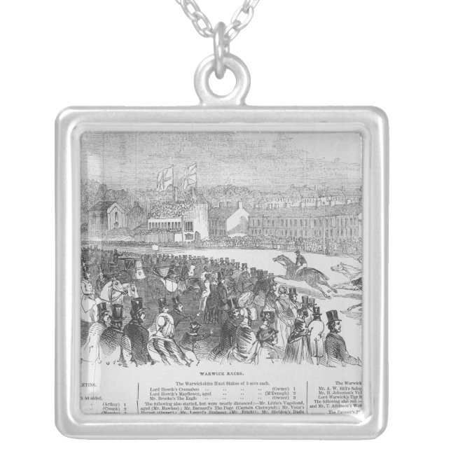 Warwick Races, from 'The Illustrated London Silver Plated Necklace (Front)