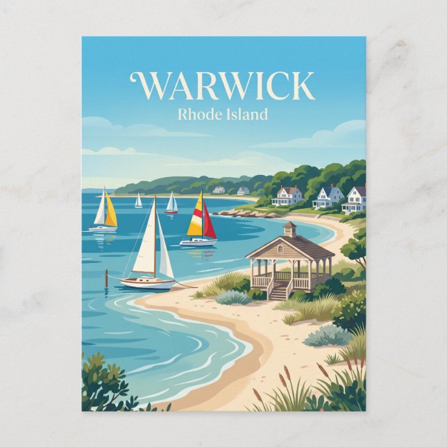 Warwick, Rhode Island Postcard (Front)