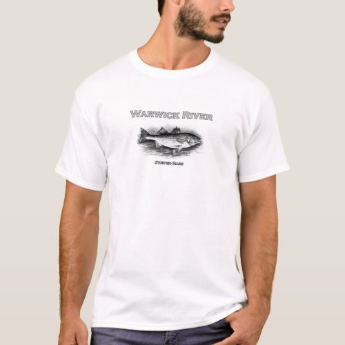 Warwick River Vintage Striped Bass Logo T_Shirt