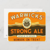 Warwick Strong Ale Postcard (Front/Back)