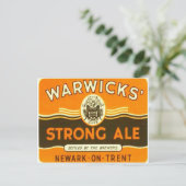 Warwick Strong Ale Postcard (Standing Front)