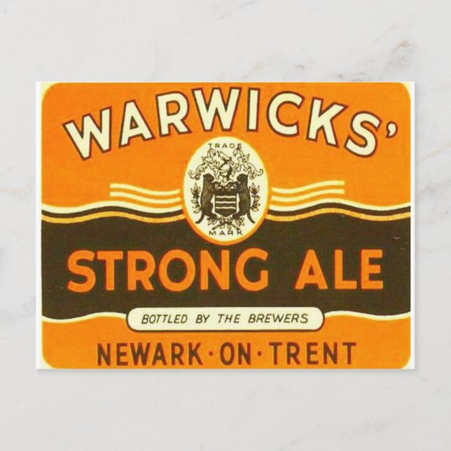 Warwick Strong Ale Postcard (Front)