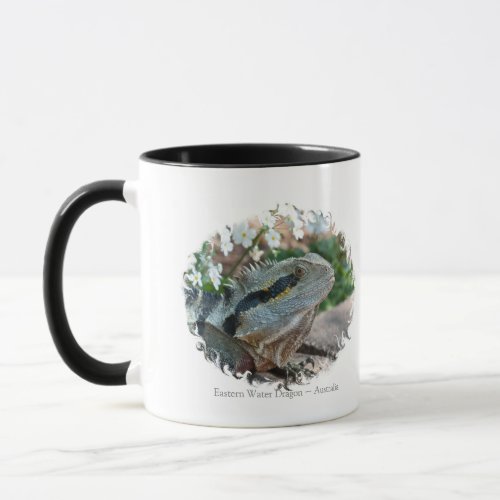 Wary Eastern Water Dragon Lizard Mug