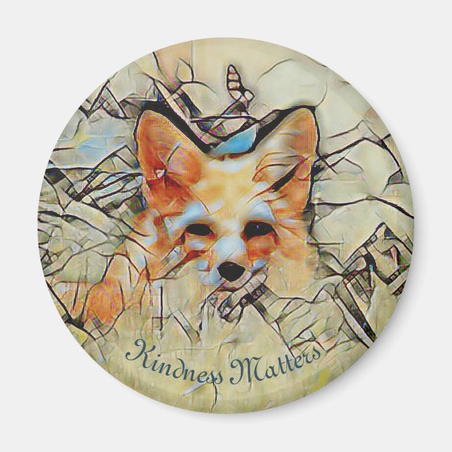 Wary Fox Kindness Matters Magnet (Front)