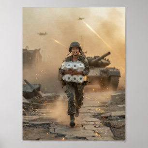 Warzone Survival With Absurd Humor Poster