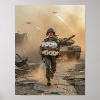 Warzone Survival With Absurd Humor Poster