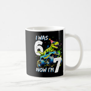 Was 6 Now I'm 7 Year Old Birthday 67 Monster Truck Coffee Mug