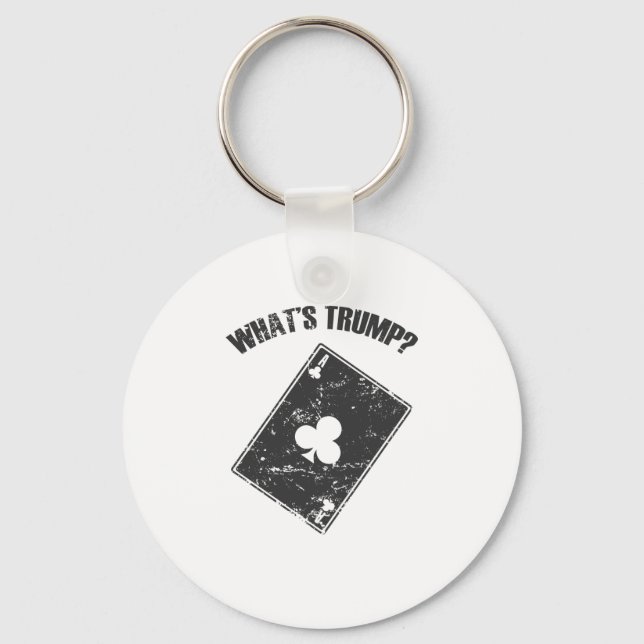 Was ist Trumpf? Euchre Kartenspiel Karten Keychain (Front)