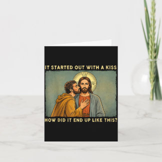 Was only a kiss jesus & judas meme funny card