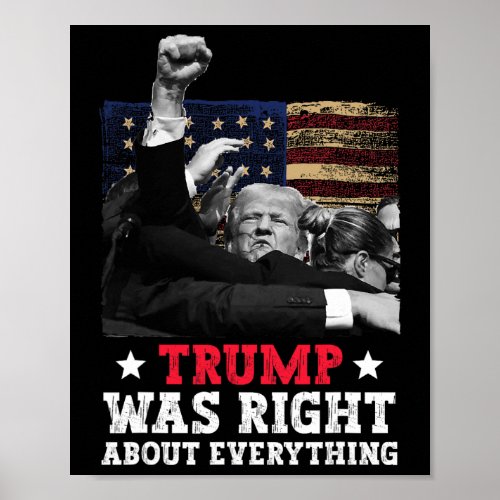 Was Right About Everything Donald Trump 2024 Men  Poster