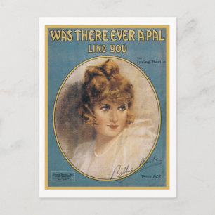 Was There Ever A Pal Like You Vintage Songbook Cov Postcard