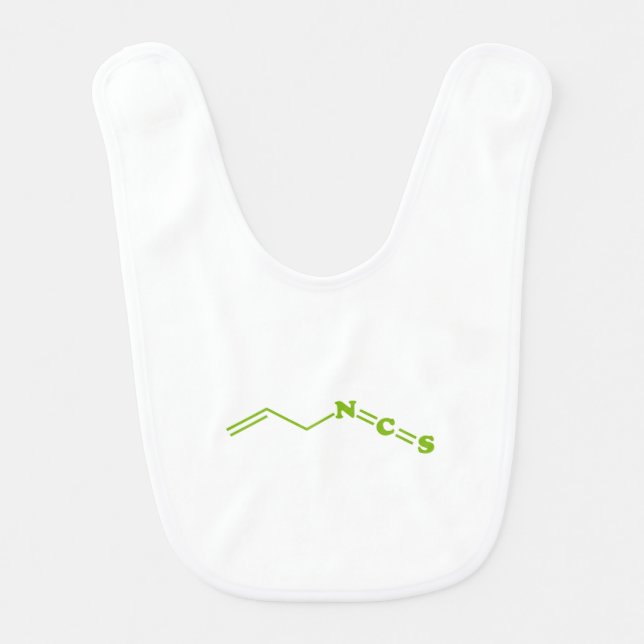 Wasabi Allyl Isothiocyanate Molecular Formula Baby Bib (Front)
