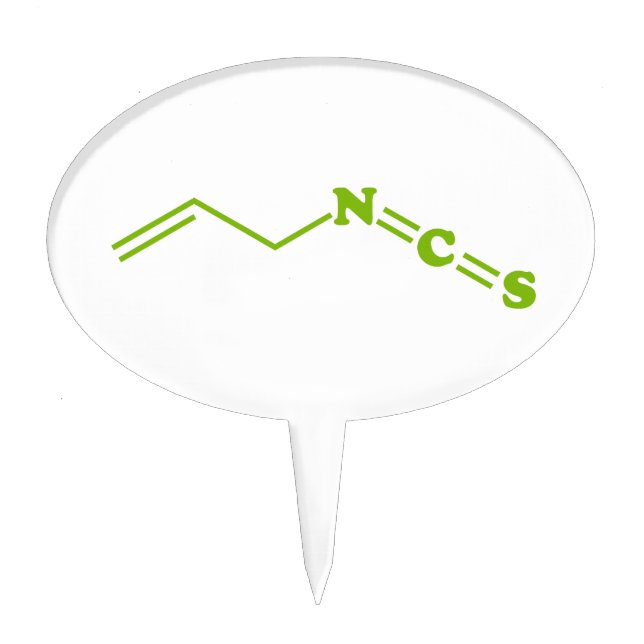 Wasabi Allyl Isothiocyanate Molecular Formula Cake Topper (Front)