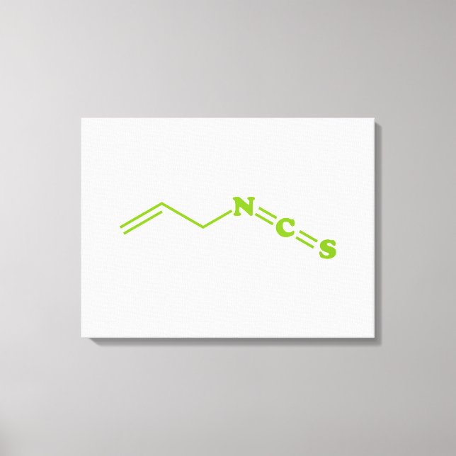 Wasabi Allyl Isothiocyanate Molecular Formula Canvas Print (Front)
