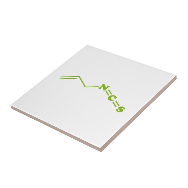 Wasabi Allyl Isothiocyanate Molecular Formula Ceramic Tile (Side)