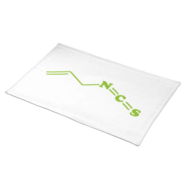 Wasabi Allyl Isothiocyanate Molecular Formula Cloth Placemat (On Table)
