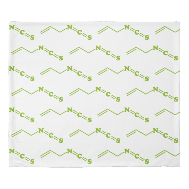 Wasabi Allyl Isothiocyanate Molecular Formula Duvet Cover (Front)