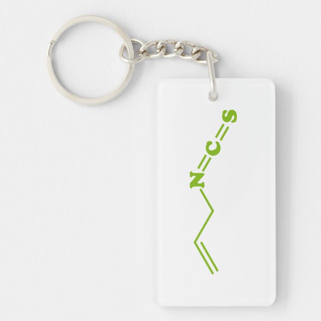 Wasabi Allyl Isothiocyanate Molecular Formula Keychain (Front)