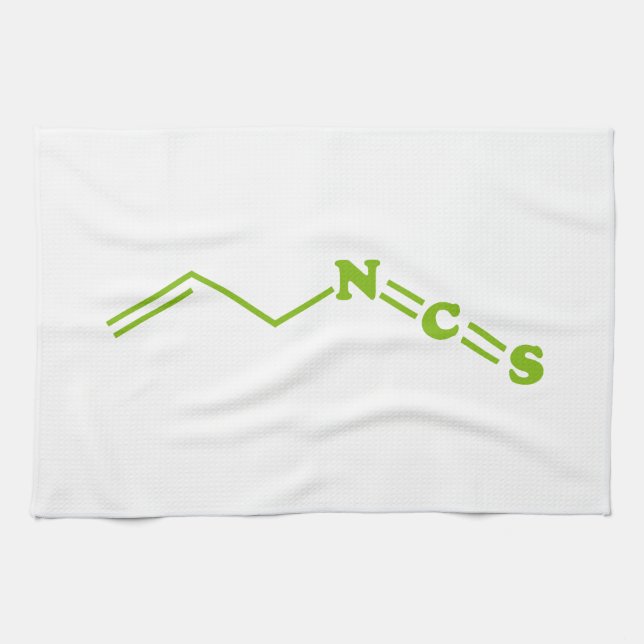 Wasabi Allyl Isothiocyanate Molecular Formula Kitchen Towel (Horizontal)