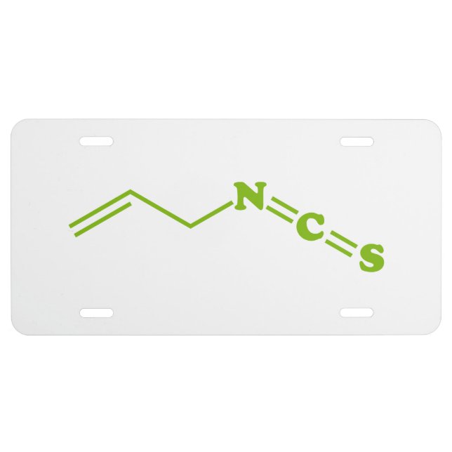 Wasabi Allyl Isothiocyanate Molecular Formula License Plate (Front)