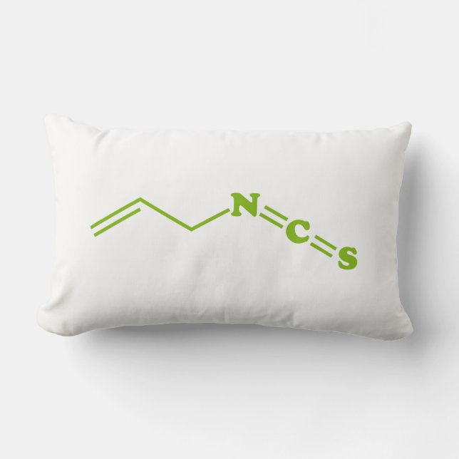 Wasabi Allyl Isothiocyanate Molecular Formula Lumbar Pillow (Front)