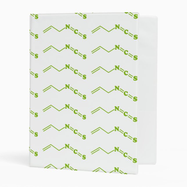Wasabi Allyl Isothiocyanate Molecular Formula Mini Binder (Front/Inside)