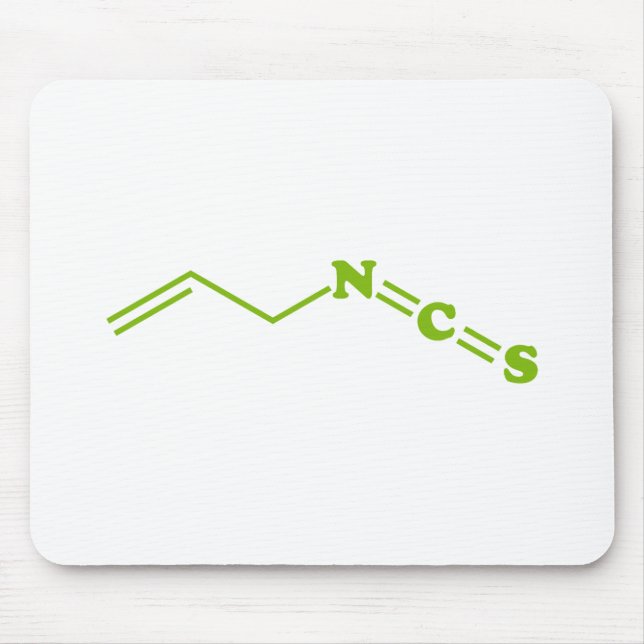 Wasabi Allyl Isothiocyanate Molecular Formula Mouse Pad (Front)
