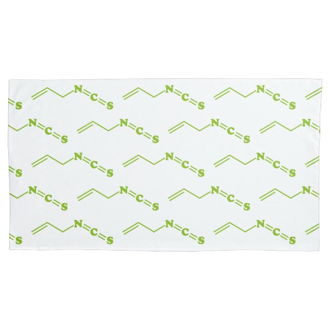 Wasabi Allyl Isothiocyanate Molecular Formula Pillow Case (Front-Left)