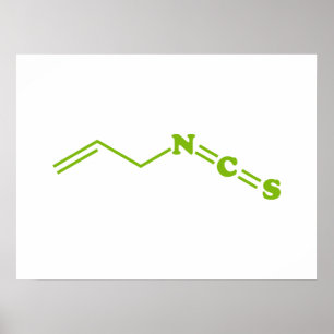 Wasabi Allyl Isothiocyanate Molecular Formula Poster