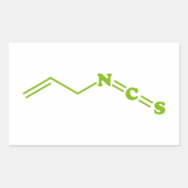 Wasabi Allyl Isothiocyanate Molecular Formula Rectangular Sticker (Front)