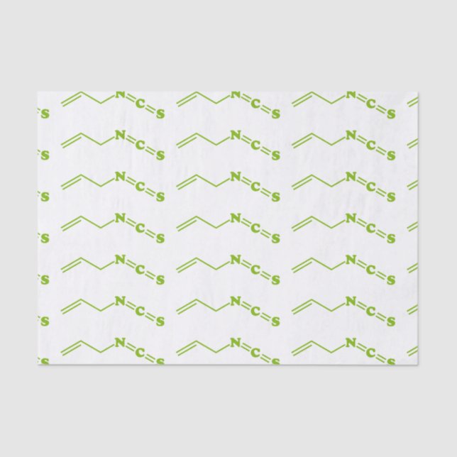 Wasabi Allyl Isothiocyanate Molecular Formula Tissue Paper (Front)