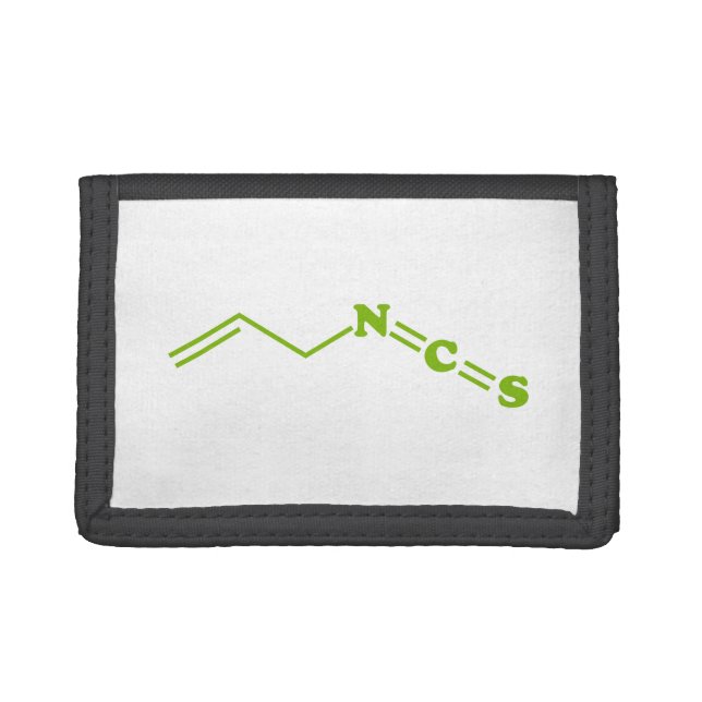 Wasabi Allyl Isothiocyanate Molecular Formula Trifold Wallet (Front)