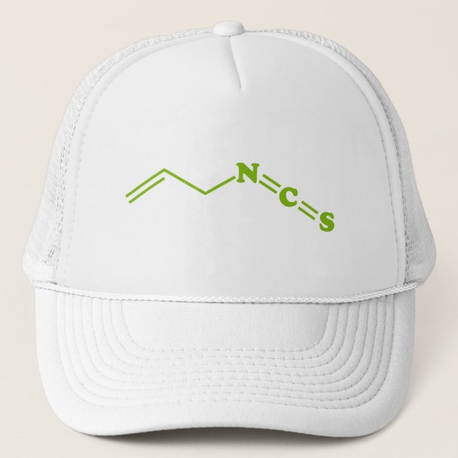 Wasabi Allyl Isothiocyanate Molecular Formula Trucker Hat (Front)