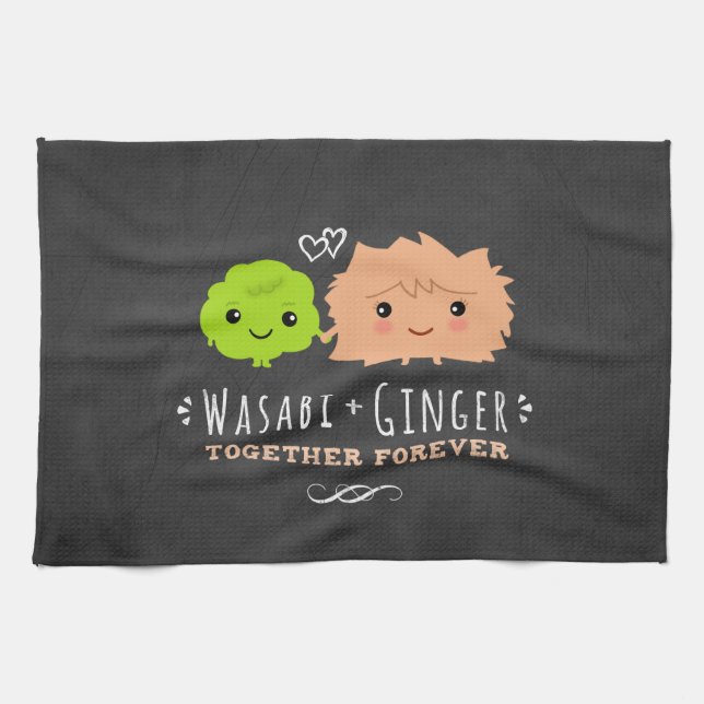 Wasabi and Ginger Together Forever Towel (Horizontal)