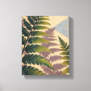 Wasabi Fern Shadows on Parchment Canvas Print